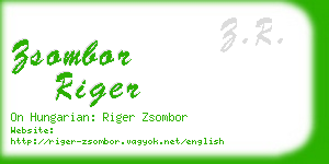 zsombor riger business card